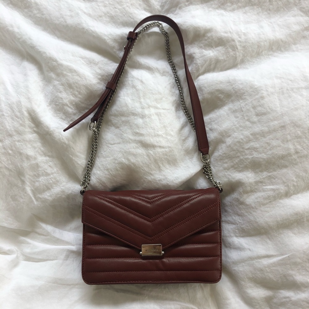 ALLSAINTS JUSTINE SMALL LEATHER CROSSBODY